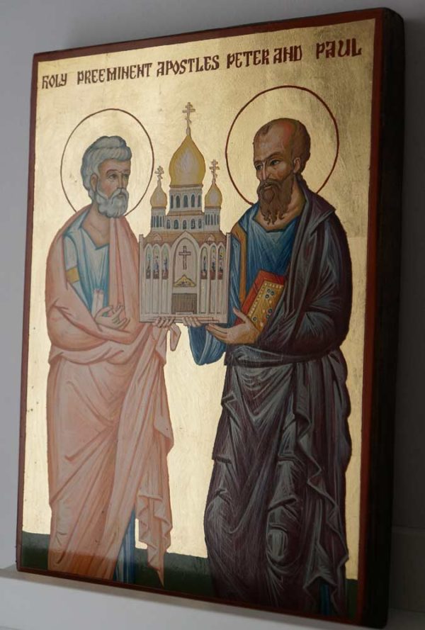 Holy Preeminent Apostles Peter and Paul Orthodox Icon Hand Painted