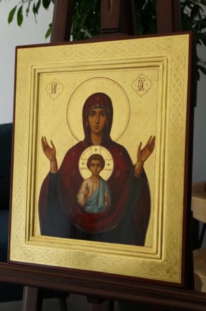 Our Lady of the Sign Icon Theotokos Oranta Hand Painted Orthodox Icon