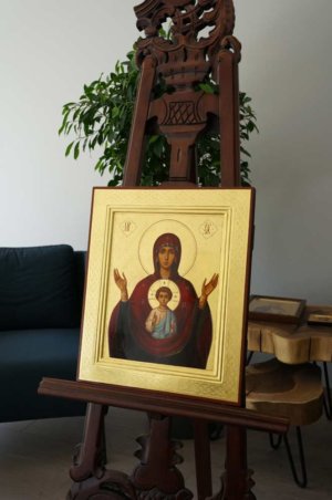 Our Lady of the Sign Icon Theotokos Oranta Hand Painted Orthodox Icon