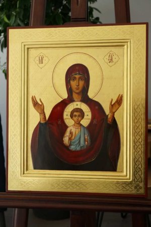 Our Lady of the Sign Icon Theotokos Oranta Hand Painted Orthodox Icon