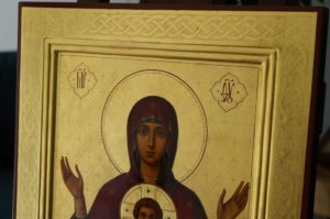 Our Lady of the Sign Icon Theotokos Oranta Hand Painted Orthodox Icon