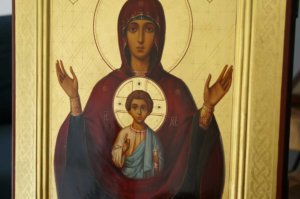 Our Lady of the Sign Icon Theotokos Oranta Hand Painted Orthodox Icon