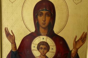 Our Lady of the Sign Icon Theotokos Oranta Hand Painted Orthodox Icon