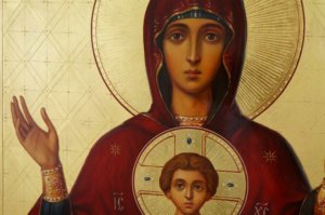 Our Lady of the Sign Icon Theotokos Oranta Hand Painted Orthodox Icon
