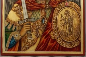 Saint Archangel Michael Hand Painted Orthodox Icon on Wood