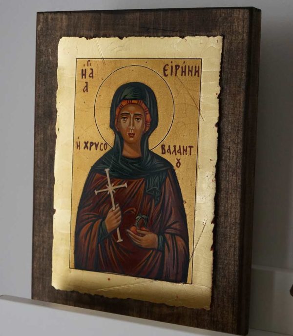 Saint Irene Chrysovalantou Hand Painted Greek Orthodox Icon