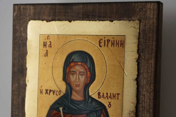 Saint Irene Chrysovalantou Hand Painted Greek Orthodox Icon