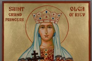 Saint Olga Grand Princess of Kiev Hand Painted Orthodox Icon