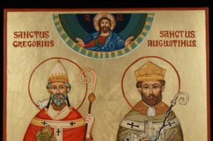 St Gregory and St Augustine Hand Painted Icon
