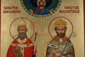 St Gregory and St Augustine Hand Painted Icon