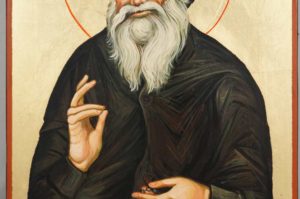 St Porphyrios Bairaktaris of Kafsokalivia Hand Painted Orthodox Icon on Wood