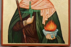 Saint Brigid of Ireland Hand Painted Orthodox Icon