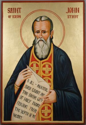 St John of Kronstadt Large Hand Painted Orthodox Icon