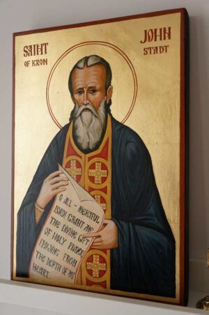 St John of Kronstadt Large Hand Painted Orthodox Icon
