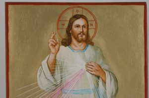 Christ Divine Mercy Icon Hand Painted Roman Catholic Icon