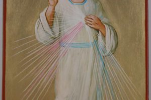 Christ Divine Mercy Icon Hand Painted Roman Catholic Icon