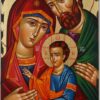 Holy Family Icon Hand Painted Greek Orthodox Byzantine