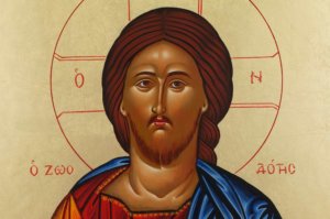 Jesus Christ Pantocrator Closed Book Hand Painted Greek Icon Byzantine Orthodox Large