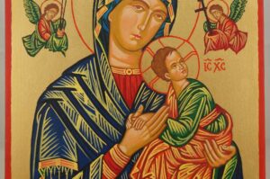 Our Lady of Perpetual Help OLPH Hand Painted Orthodox Icon on Wood