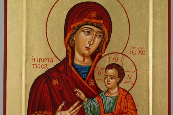 Panagia Portaitissa Icon Hand Painted Greek Orthodox