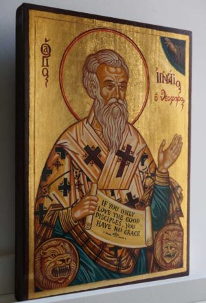 Saint Ignatius of Antioch Hand Painted Greek Orthodox Icon