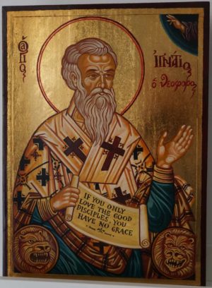 Saint Ignatius of Antioch Hand Painted Greek Orthodox Icon