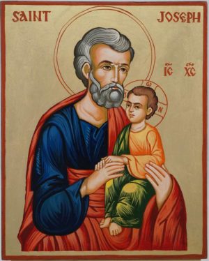 Saint Joseph Hand Painted Orthodox Icon on Wood