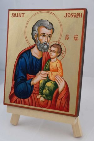 Saint Joseph Hand Painted Orthodox Icon on Wood