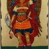St Archangel Michael Greek Hand Painted Icon Polished Gold Decorations