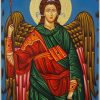St Archangel Michael Icon polished gold halo Byzantine Orthodox