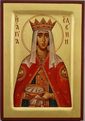 St Helen Equal to Apostles Icon Hand Painted Byzantine Orthodox