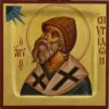 St Spyridon Bishop of Tremithus Hand Painted Icon Byzantine Orthodox