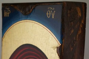 Theotokos Glykophilousa Hand Painted Byzantine Orthodox Icon on Wood