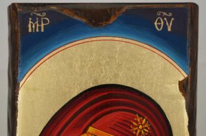Theotokos Glykophilousa Hand Painted Byzantine Orthodox Icon on Wood