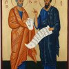 apostles st peter and st paul icon hand painted byzantine orthodox