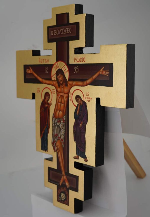 hand painted wall crucifix icon hand painted orthodox