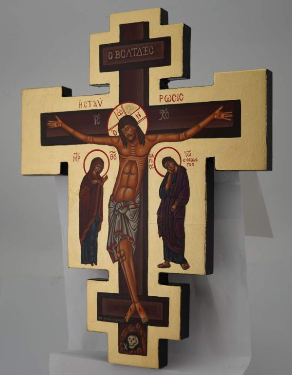 hand painted wall crucifix icon hand painted orthodox