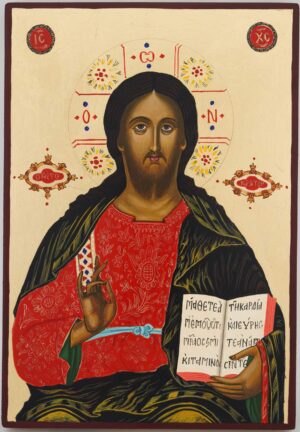 jesus christ the teacher icon hand painted orthodox