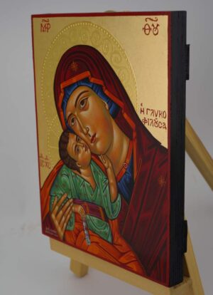 panagia glykophilousa icon hand painted orthodox