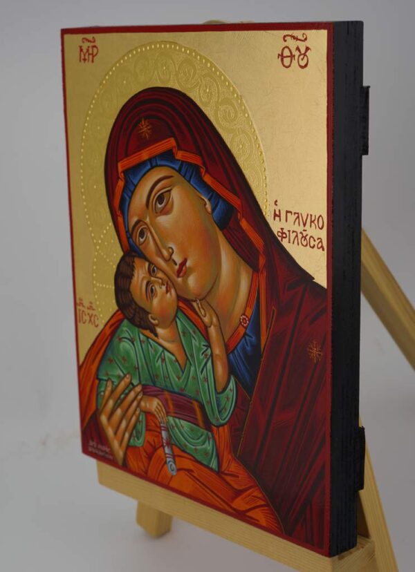 panagia glykophilousa icon hand painted orthodox