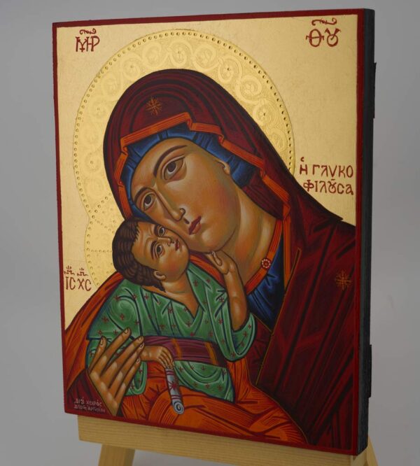 panagia glykophilousa icon hand painted orthodox