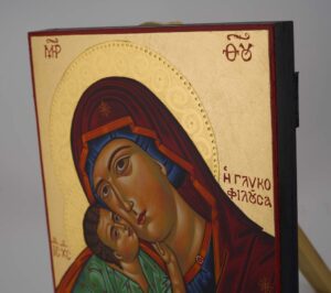 panagia glykophilousa icon hand painted orthodox