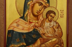 Konevskaya Golubitskaya Mother of God Hand Painted Byzantine Icon on Wood