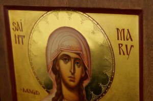 Konevskaya Mother of God and Mary Magdalene Hand Painted Diptych Icon Byzantine