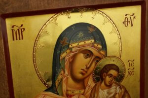 Konevskaya Mother of God and Mary Magdalene Hand Painted Diptych Icon Byzantine