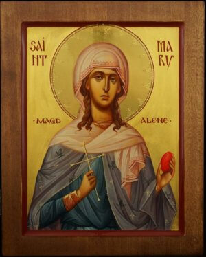 Konevskaya Mother of God and Mary Magdalene Hand Painted Diptych Icon Byzantine