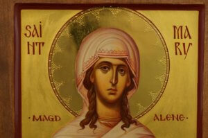 Konevskaya Mother of God and Mary Magdalene Hand Painted Diptych Icon Byzantine