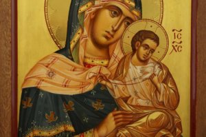 Konevskaya Mother of God and Mary Magdalene Hand Painted Diptych Icon Byzantine