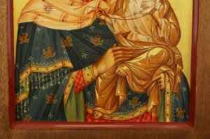 Konevskaya Mother of God and Mary Magdalene Hand Painted Diptych Icon Byzantine