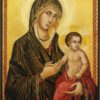 Madonna and Child Icon Simone Martini Hand Painted Icon on Wood